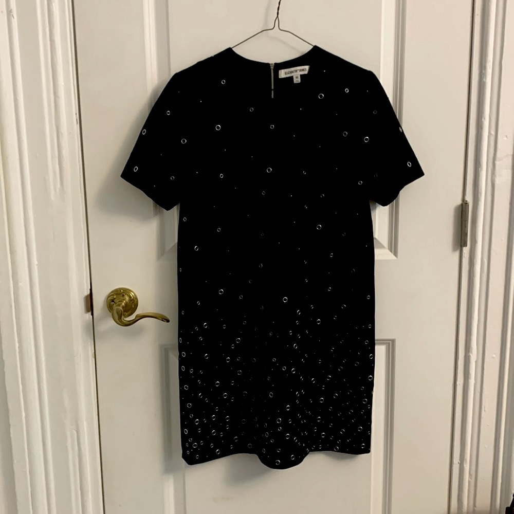 Elizabeth and James Black Grommet Dress